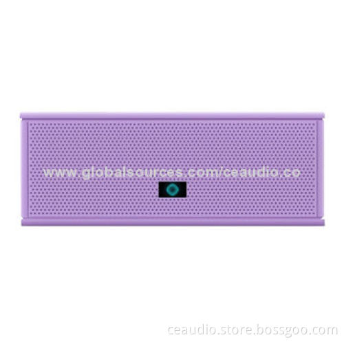 Bluetooth Speaker with 2 Drivers and Radiator, Microphone, Aux-in Jack, Rubber Finish